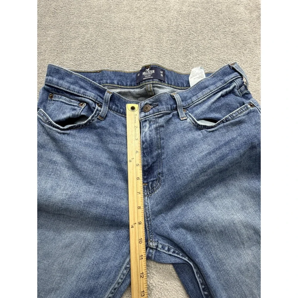 Hollister Jeans Mens Measured‎ 35x28 Blue Straight Epic Flex Denim Pants